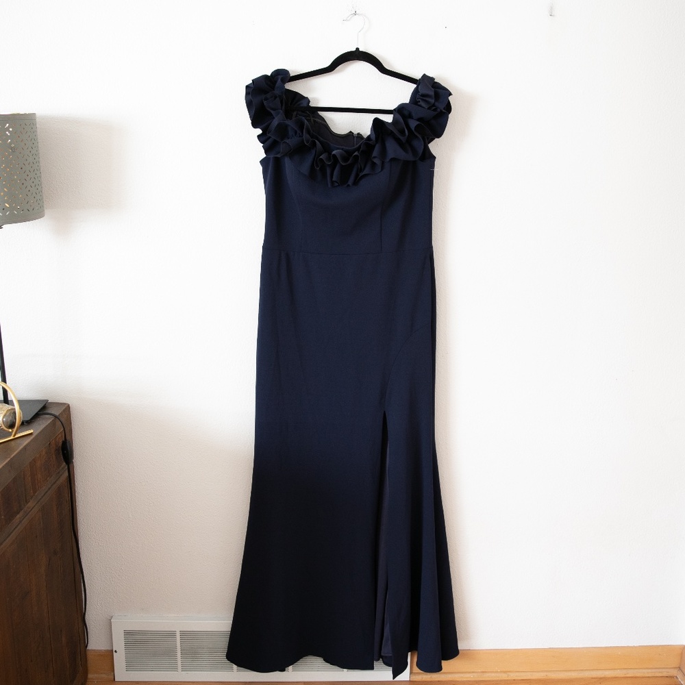 XSCAPE Ruffled Off The Shoulder Gown - Picture 2 of 5